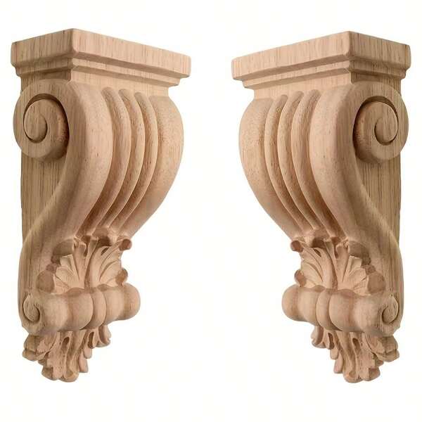 2 pièces Corbeau en bois sculpté, corbeau décoratif, sculpture de corbeau, corbeau de style européen, corbeau en bois de style européen, support en bois décoratif, corbeaux décoratifs pour le plafond et les accents muraux