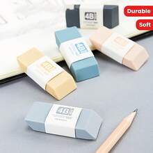 1 件包含立方体橡皮擦、4B 柔软耐用艺术家聚合物橡皮擦、无污渍、可爱学校文具用品、必备返校用品、莫兰迪色 4B 学生办公艺术橡皮擦、儿童节和圣诞节期末奖品和礼物文具 - 彩色 - 查看 2