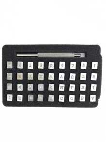 1 Set de Kit Premium de Estampado - Herramienta de Estampado para Manualidades DIY, Grabado, Fabricación de Sillas de Montar, Estuches, Bolsas y Superficies con Sello de Letras y Números - Ideal para Principiantes y Profesionales