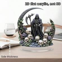 1 Stück 2D flache Acryl Zen Garten Wasserfall Buddha Statue - Ruhige Landschaftskunst, 2D Acryl Dekoration für Zuhause und Büro, ohne Strom, perfektes Festivalgeschenk für Ruhe und Harmonie, Raumdekoration, Dekorative Kunst, komplexes Design, 2D flach