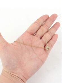 1pc New Simple Pave Zirconia Bubble Initial Pendant Gold Color Stainless Steel Chain Necklace For Women