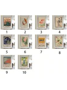 1pc ,Hokusai Ohara Koson Japanese Art Poster Vintage Guest Room Home Bar Cafe Decoration Home Decoration Print Wall Poster Picture Frameless