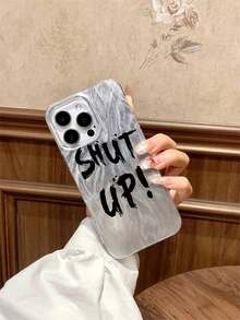 Funda para teléfono (1 unidad) Large Hole Yarn Design English X/XS XSMAX 11 12 13 14 15 16 - Plateado - Ver 2