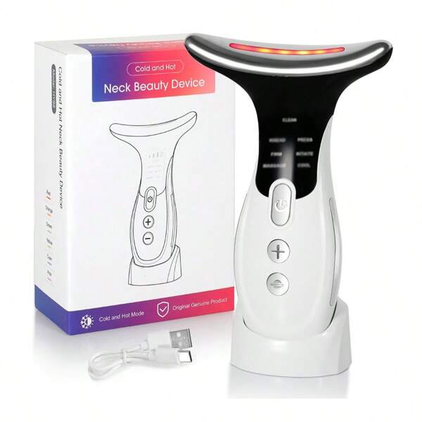 Face And Neck Massager, 7 Modes, Rechargeable Via USB, Facial Massage Therapy Tool, Perfect Gift For Women