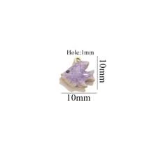20pcs Stainless Steel Fashion Colorful Cake Seahorse Star Crab Small Pendant Tail Chain Pendant DIY Necklace Bracelet Jewelry Accessories Making