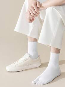1/2/4 pares de calcetines ligeros hasta el tobillo con separador de dedos para hombre, transpirables y cómodos, para el verano