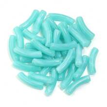 30pcs/Pack Acrylic Bicolor Cloud Shaped Curved Beads, 31X8mm, Minimalist Luxury Bracelet Necklace DIY Jewelry Making Accessories