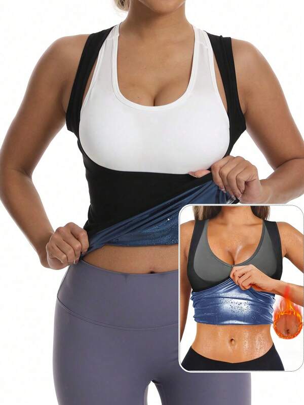 1 Piece For Spring And Summer Variety Of Women's Sports Tank Tops For Fitness Training, Running, Sweating, And Slimming, Suitable For Various Occasions To Show A Slim Figure, Help With Body Shaping And Weight Loss During Exercise.