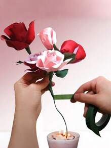 1/2/4pcs Floral Tape, Green Self-Adhesive Flower Stem Wrapping Tape, High Quality Waterproof Floral Tape, DIY Wedding Bouquet Stem Wrapping Packaging Materials, Flower Shop Valentine's Day Mother's Day Father's Day Bouquet Wrapping Materials, Bouquet Tape For Bouquet Wrapping And Flower Arrangement Decoration, Wedding Supplies