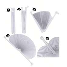 10 pièces/20 pièces/30 pièces/40 pièces/5 pièces/1 pièce Éventail pliant en papier en forme de cœur blanc pour mariages et voyages