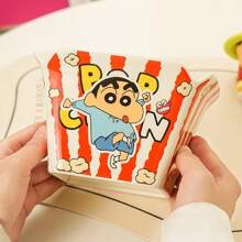 CRAYON SHINCHAN Bol ceramic creativ pentru chipsuri de cartofi Crayon Shin-Chan, bol pentru salată de fructe drăguț, asemănător desenelor animate, bol mare pentru tăiței instant, aspect comercial de înaltă calitate