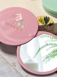 Specchietto da tasca scorrevole con lettere iniziali floreali in oro da A a Z stampate, specchio compatto portatile, specchio per il trucco, specchio da toilette, specchio da viaggio, mini specchio da mano, specchio per il trucco per uso quotidiano, viaggio e feste, un piccolo regalo carino e divertente, necessario per il ritorno a scuola, regali per la stagione dei balli di fine anno, per uso quotidiano, appuntamenti, compleanni, festività, ritorno a scuola, estate, vacanze, spiaggia, viaggi, pendolarismo, regalo per la laurea