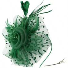 1 buc Fascinator cu pene, petrecere de ceai, elegante, Kentucky Derby, pălării, cutie de pilulă, cocktail, nuntă, mireasă, fascinatoare, bandă de susținere pentru femei și fete, cadou de ziua de naștere de Ziua Mamei, chestii școlare, elegant, toamnă