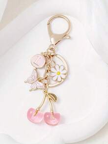 情人节女士时尚配饰创意设计亚克力樱桃吊坠花蝴蝶字母钥匙扣包鞋吊坠礼物送给朋友背包装饰包钥匙扣 - 彩色 - 查看 37