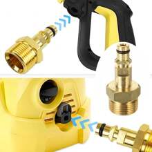 Adaptador de manguera de lavadora a presión, conector rápido de tubería a presión, accesorio convertidor para lavadora a presión Karcher, piezas de repuesto y accesorios