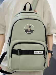 Backpacks Are Not Only A Simple Item, But Also Carry Your Lifestyle And Attitude. This 4PCS Comes With A Tutoring Bag, A Cross-Body Strap And A Pencil Case. A Backpack Allows You To Carry Daily Necessities With You. Ideal For College, Business, Work, Commuting High School, Outdoors, Hiking, Travel, Rock Climbing, Stadiums, Sports, Outings,