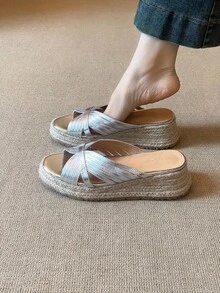 Women Home Slippers - Silver - View 2