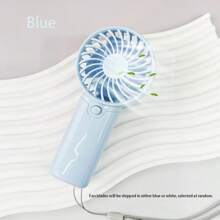 1pc Handheld Battery Operated Mini Fan, 1-Speed, With Lanyard, Party Favor (Batteries Not Included)