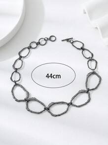 1 pieza Collar decorativo asimétrico circular geométrico de moda, adecuado para uso diario y de fiesta de mujeres