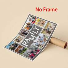 1 Customized Photo Collage Poster Decoration Calligraphy And Painting, Personalized Wall Painting, Upload Your Family Photos/Couples/Music/Parents/Young People Photos, Etc., Modern And Simple Home Decoration, Home Wall Decoration