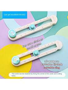 1 Piece Of 360° Mini Circular Cutter, With A Diameter Range Of 2-20 Cm. Craft Supplies, 360° Adjustable Cutter, Back To School, Stationery, School Essential. It Is A Lightweight Rotating Compass And A DIY Card Cutting Tool, Suitable For Study And Office Use. - Multicolor - View 8