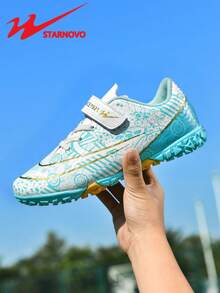 STARNOVO Kids' Football/Soccer Shoes, Boys & Girls Football/Soccer Shoes For Indoor/Artificial Turf Football Training, Comfortable Lining, Design, Fashionable Sports, Suitable For Football Training And Matches, Professional Football/Soccer Shoes (This Item Is Standard Size, If Your Foot Type Is Slim, Please Order 1 Size Smaller, If Your Foot Type Is Wide, Please Order 1 Size Larger)