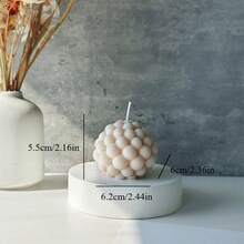1 件 3D 几何泡泡球泡泡筒香薰蜡烛，营造氛围创意家居装饰几何柱状蜡烛，家居装饰，生日毕业礼物，女士礼物，圣诞礼物，圣诞装饰，宴会浪漫婚礼装饰