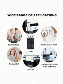 6/3/2/1pc Multi-Purpose Square Silicone Suction Cup Mobile Phone Holder, 24-Hole Suction Cup With Strong Adhesiveness, Suitable For Various Scenarios To Prevent Phone Falling, Used For Video, Vibration, And Self-Portrait Phone Accessories