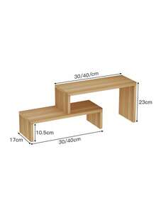 1PCScalable Long And Short Desktop Layered Storage Desk With A Simple Multifunctional Small Storage Rack And An Elevated Shelf - Multicolor - View 2
