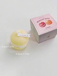 1 pièce Bougie décorative artisanale en forme de macaron, cadeau de mariage et de nouvel an, décoration de chambre, cadeaux - Multicolore - Voir 17