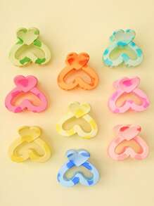 9pcs Dopamine-Inspired Colorful Cute Shark Hair Clips Set, Suitable For Daily Wear, Women/Students, Travel, Gift