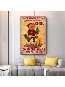 Vintage Tin Metal Logo Christmas Symbols, Christmas Santa Claus Symbols, Merry Christmas, Christmas Decorative Tin Signs, 8x12 Inch - Tin Signs