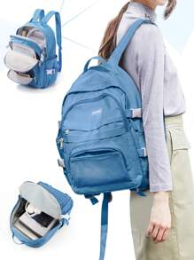 Mochila Escolar Leve, Mochila Escolar Universitária para Ensino Médio e Fundamental para Meninos e Meninas, Mochila para Laptop de Até 15,6 Polegadas, Mochila de Viagem para Meninos e Meninas, Mochila Casual para Dia a Dia, Viagem de Avião, Trabalho, Bolsa de Academia para Caminhada e Acampamento Ao Ar Livre