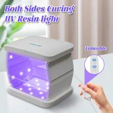 UV Light For Resin 2 Model Time For 60s Or 120s, 48W Two-Sided Fast Curing UV Resin Light With Adjustable Time Setting Large Size Portable Foldable UV Lamp With Silicone Mold - White - View 4