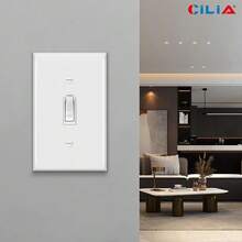 1pc Wall Panel Light Switch Cover, Various Styles, Pure White, Wall Panel Light Switch Socket Cover,Sturdy