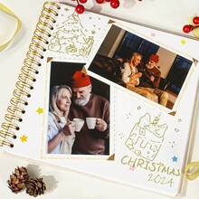 HIWHY Scrapbook Photo Album Linen Cover With DIY Window 28x20 CM White Inner Paper Memory Book With 40 Sheets/80 Pages Beige - Dark Green - View 6