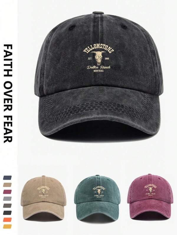 1pc Versatile Fashionable Letter & Animal Graphic Baseball Cap, Stylish Outdoor Sun Protection Casual Hat