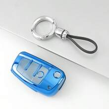 1pc TPU Transparent Full Protection Car Flip Key Fob Cover Case For Audi A1 A3 A4 A5 A6 A7 S3 S7 S8 R8 Q2 Q3 Q5 Q7 Q8 C5 C6 TT RS3 RS6 Carry 1 Pc Exquisite And Cute Keychain Exquisite High-End Keybag Suitable For Both Men And Women