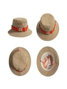 Kontrast Vintage Fischerhut für Herren und Damen Sommer Outdoor Camping Bergsteigen Hut breiter Rand Sonnenhut