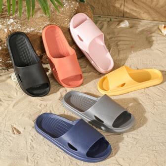 2025 New EVA Slippers, Suitable For Teenagers, Youth And Adults, Boy And Girl Couples, Minimalist And Fashionable INS Style, Wear At Home, Bathroom, Outdoor, Beach, Office, Non-Slip, Comfortable, Lightweight And Breathable