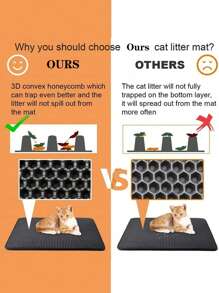 Tapis à litière pour chat imperméable à l'eau et aux urines, double couche, pliable, tapis de litière pour animaux de compagnie, tapis de lit pour animaux de compagnie, fournitures de nettoyage pour chats