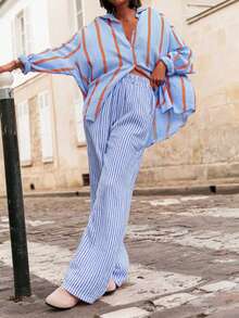 Rayures bleues et blanches