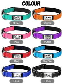 Personalizowana nylonowa obroża dla zwierząt, personalizowana obroża z identyfikatorem dla zwierząt, grawerowana nazwa zwierzaka/telefon, regulowana obroża dla psa, akcesorium dla psa na zewnątrz, odblaskowa świecąca w nocy obroża dla psa, odpowiednia dla średnich i małych psów, ozdobna, grawerowana, stylowa, modna, kolorowa, vintage, słodka, na zamówienie, słodkie, niestandardowe, niepowtarzalne, spersonalizowane, spersonalizowane dla zwierzaka na rocznice, urodziny, artykuły dla zwierząt, akcesoria na Halloween 2025