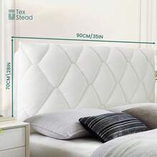 1件纯色加厚床头板套，高弹防尘床头板保护套，亲肤柔软，适用于单人床和双人床