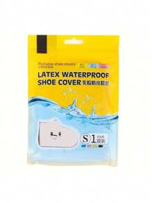 1 Pair Of Waterproof Latex Shoe Covers, Waterproof On Rainy Days, Thickened And Wear-Resistant, Waterproof Shoe Covers, Portable Foot Covers Suitable For Outdoor Hiking, Cycling, Tourism, Camping, Rainproof And Waterproof