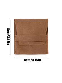 Pochette à bijoux en microfibre haut de gamme - fermeture à pression, cordon coulissant et design à rabat avec organiseur de boucles d'oreilles. Organisateur de rangement pour femmes, essentiels de voyage, fournitures scolaires, dortoir - Multicolore - Voir 2
