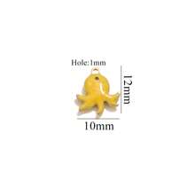 20pcs Stainless Steel Fashion Colorful Cake Seahorse Star Crab Small Pendant Tail Chain Pendant DIY Necklace Bracelet Jewelry Accessories Making