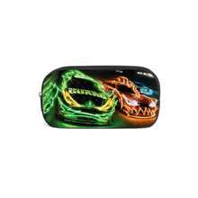 1 件赛车和汽车图案铅笔盒、赛车和汽车印花铅笔盒、带拉链的铅笔盒、男孩铅笔盒、学校返校用品、桌面文具收纳、铅笔袋、书包