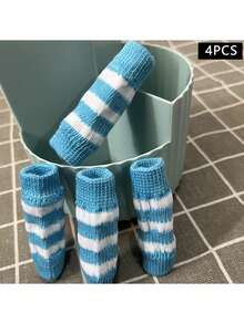 BVEOYPET 宠物护膝、条纹护膝、宠物腿部防抓防污带、贵宾犬和泰迪熊图案、护肘、狗狗护膝、狗狗袜子、狗狗用品