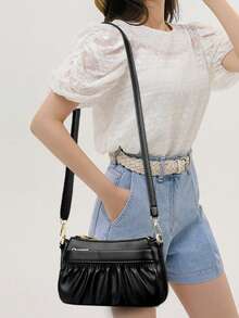 Women's Vintage Handbags And Purses Retro Design Female Shoulder Crossbody Bags For Women Light Soft Pu Leather Travel Bag - Black - View 12